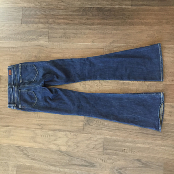 Paige High Rise Bell Canyon Flare Jeans 24 Dark - Picture 4 of 7